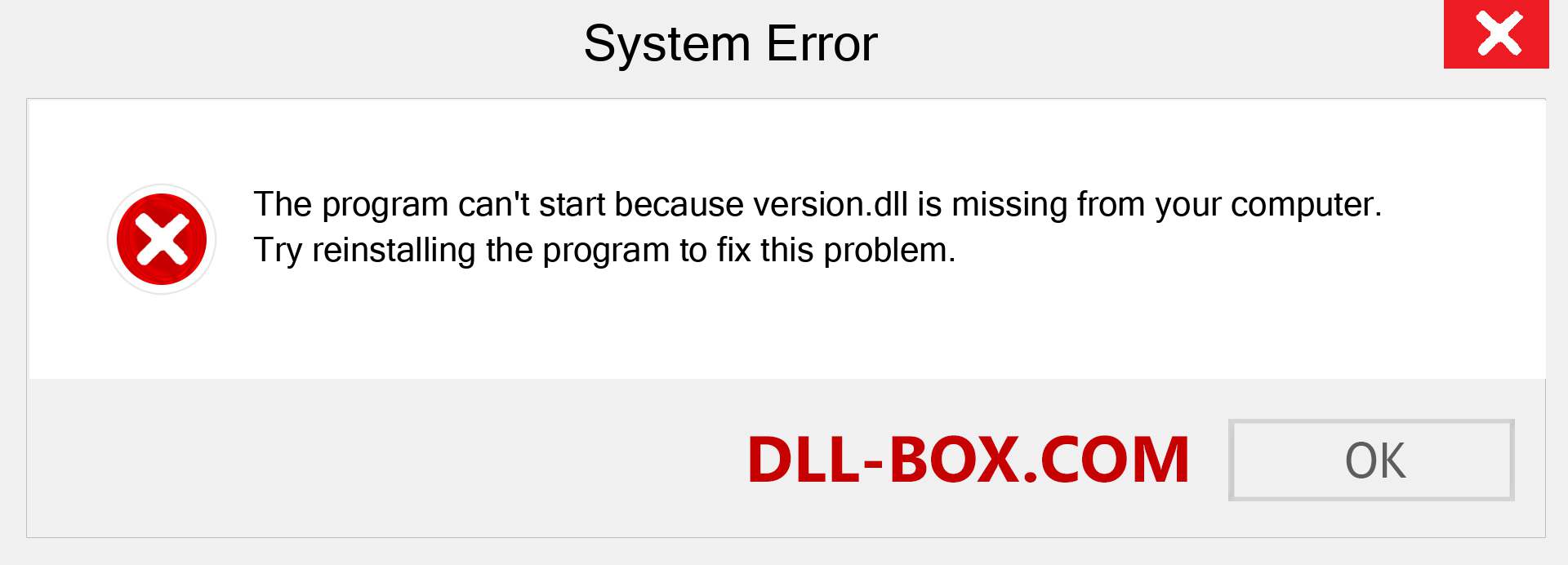  version.dll file is missing?. Download for Windows 7, 8, 10 - Fix  version dll Missing Error on Windows, photos, images